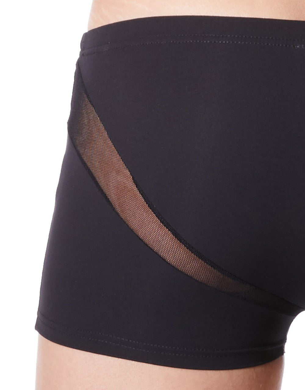 Boxer homme bandes en V fine résille noir Look Me