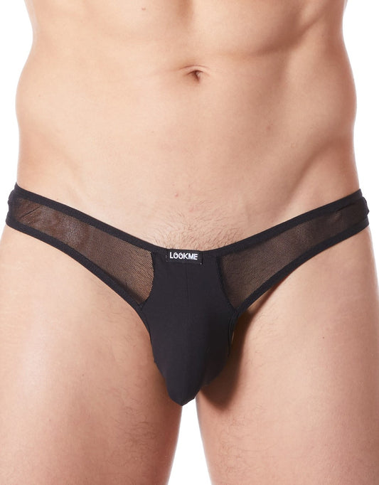String noir sexy avec fine résille · Look Me