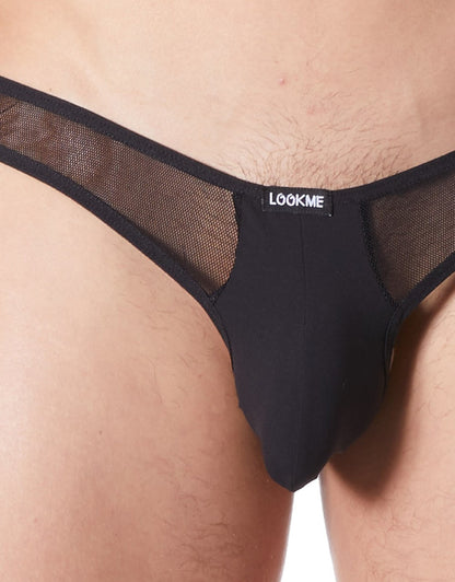 String noir sexy avec fine résille · Look Me · vue 3