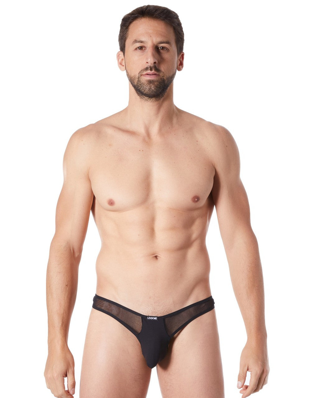 String noir sexy avec fine résille · Look Me · vue 4