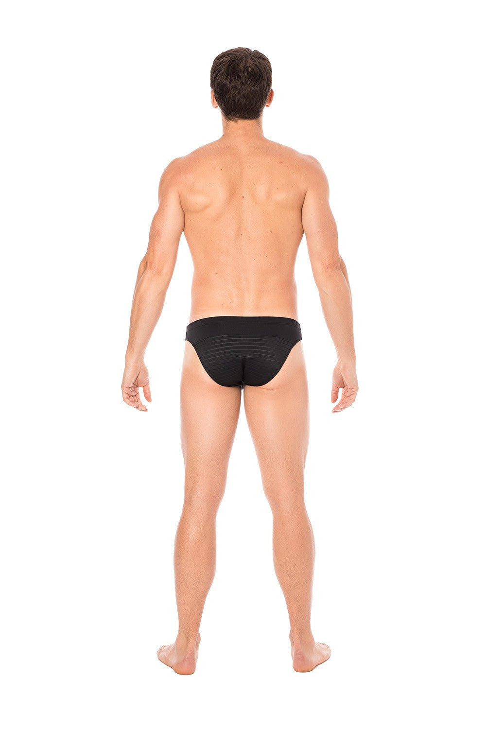Slip noir rayé opaque et transparent · Look Me · vue 4