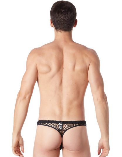 String noir sexy filet irrégulier fétichiste · Look Me · vue 5