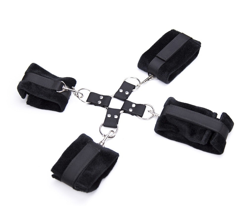 Menottes attache en croix pour mains et pieds · Dreamy Fetish