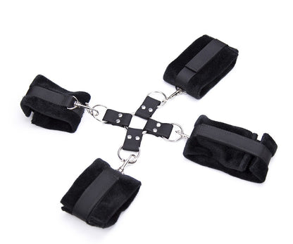 Menottes attache en croix pour mains et pieds · Dreamy Fetish