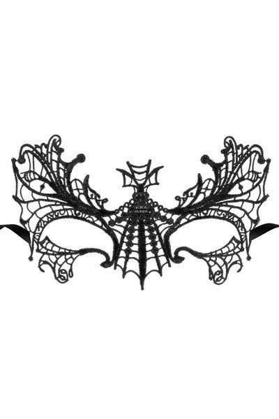 Loup de déguisement en dentelle brodée noir Dreamy Fetish