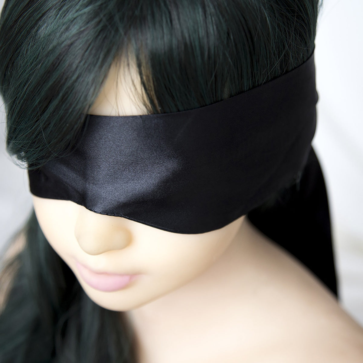 Bandeau satiné noir pour les yeux et les liens Dreamy Fetish
