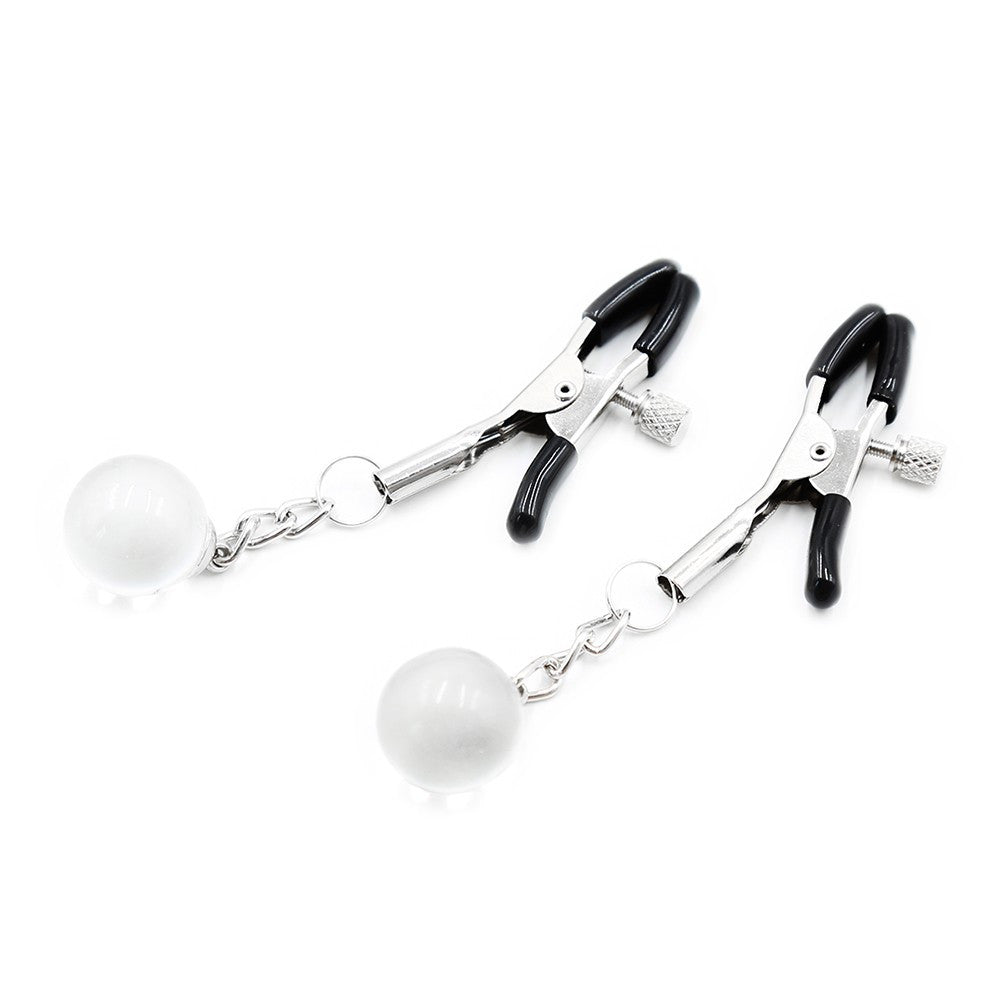 Pinces à seins réglables avec bijoux · Dreamy Fetish