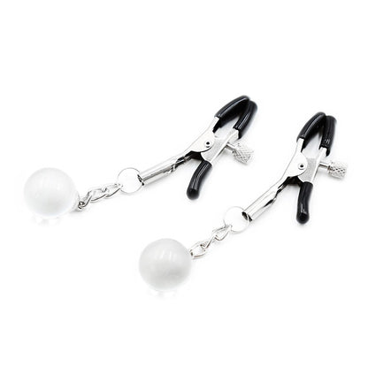 Pinces à seins réglables avec bijoux · Dreamy Fetish
