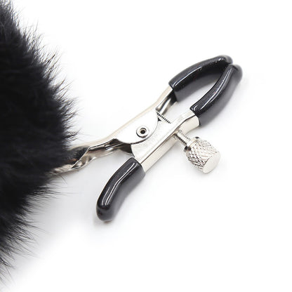 Pinces à seins avec pompoms noires · Dreamy Fetish · vue 3