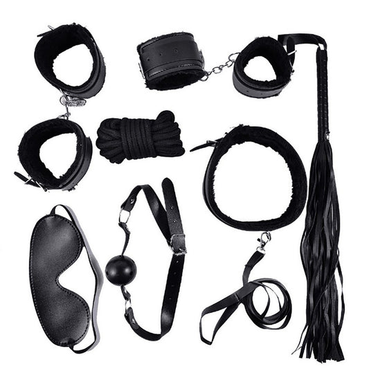 Ensemble Bondage noir 10 pièces · Dreamy Fetish