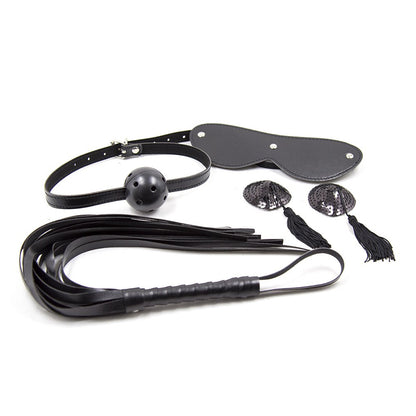 Ensemble Bondage noir 4 pièces · Dreamy Fetish