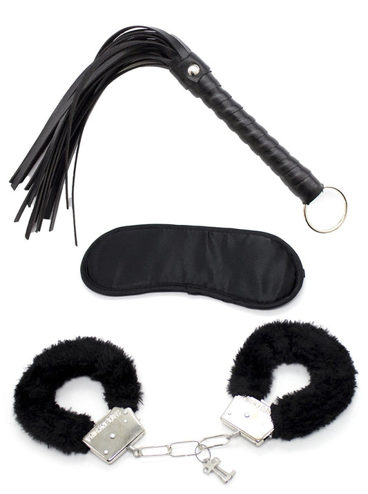 Kit de soumission 3 pièces simili cuir et fourrure Dreamy Fetish