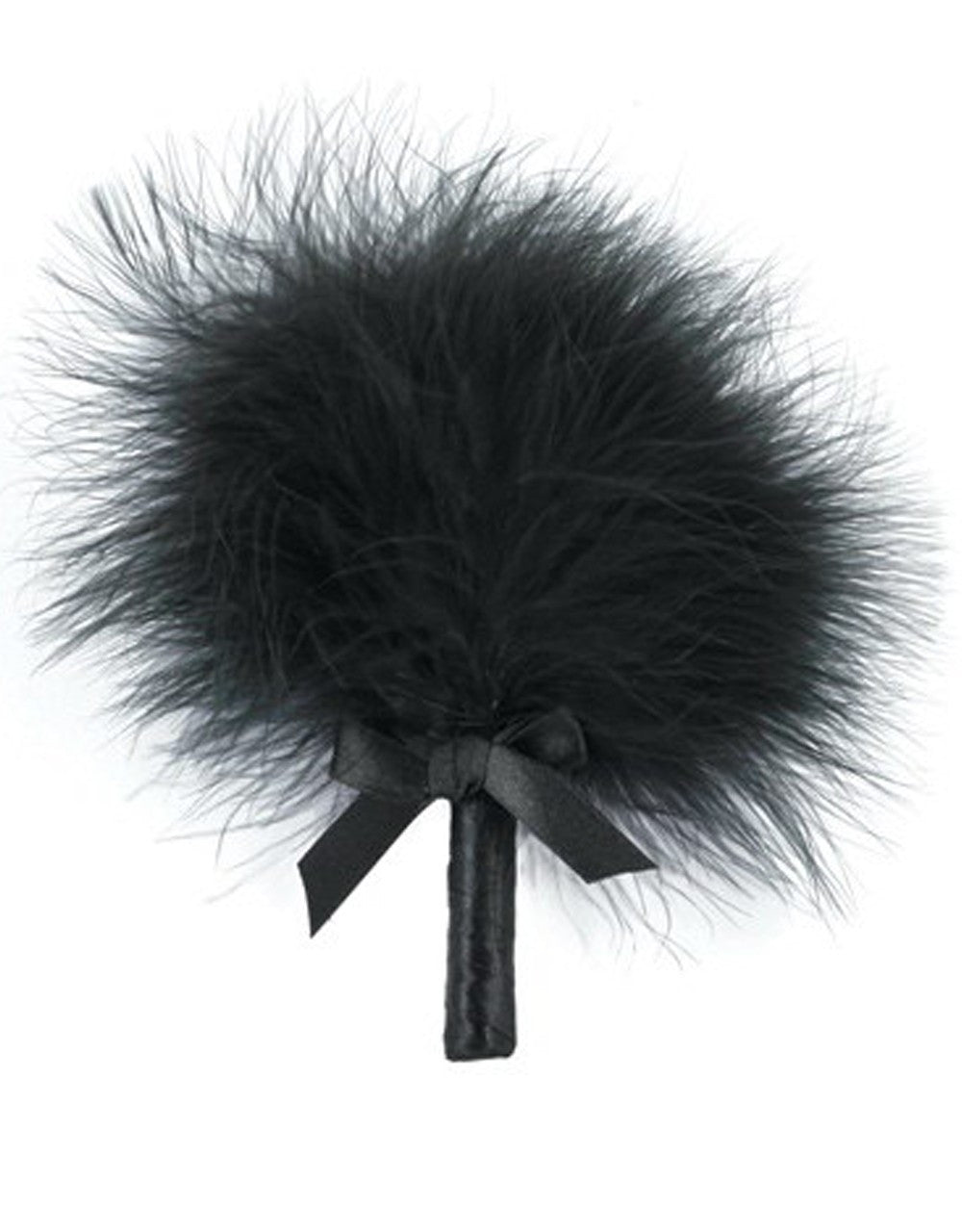Plumeau de caresses noir à nœud satiné Dreamy Fetish