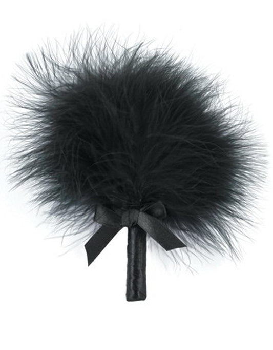 Plumeau de caresses noir à nœud satiné Dreamy Fetish