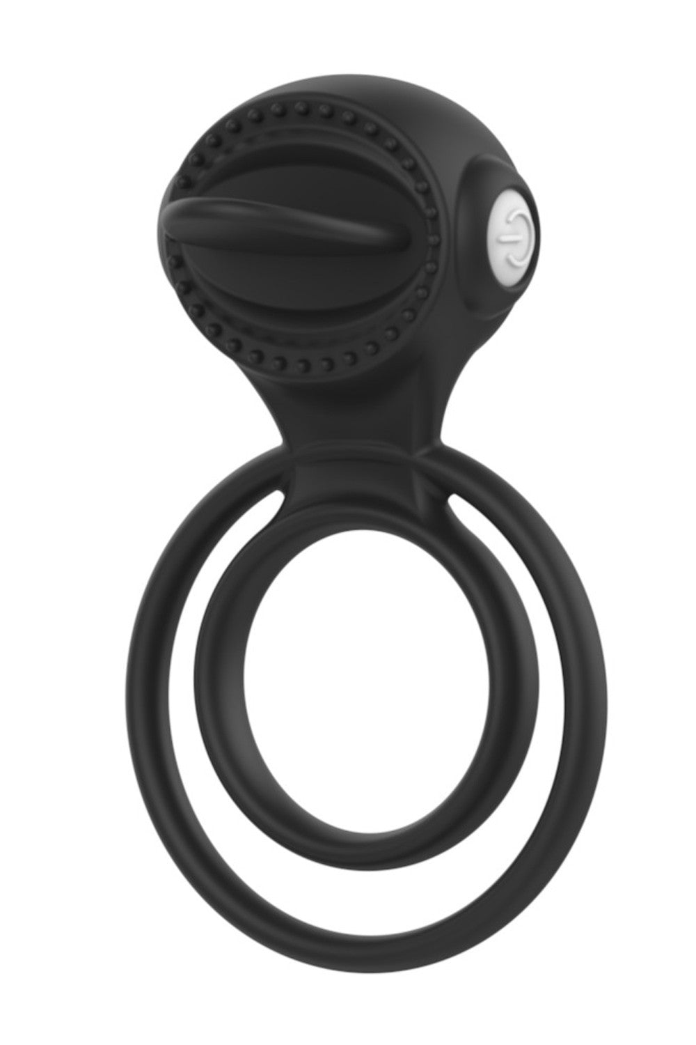 Anneau vibrant 1 seul mode de vibration très extensible noir dosette de lubrifiant · Pocket Pleasure