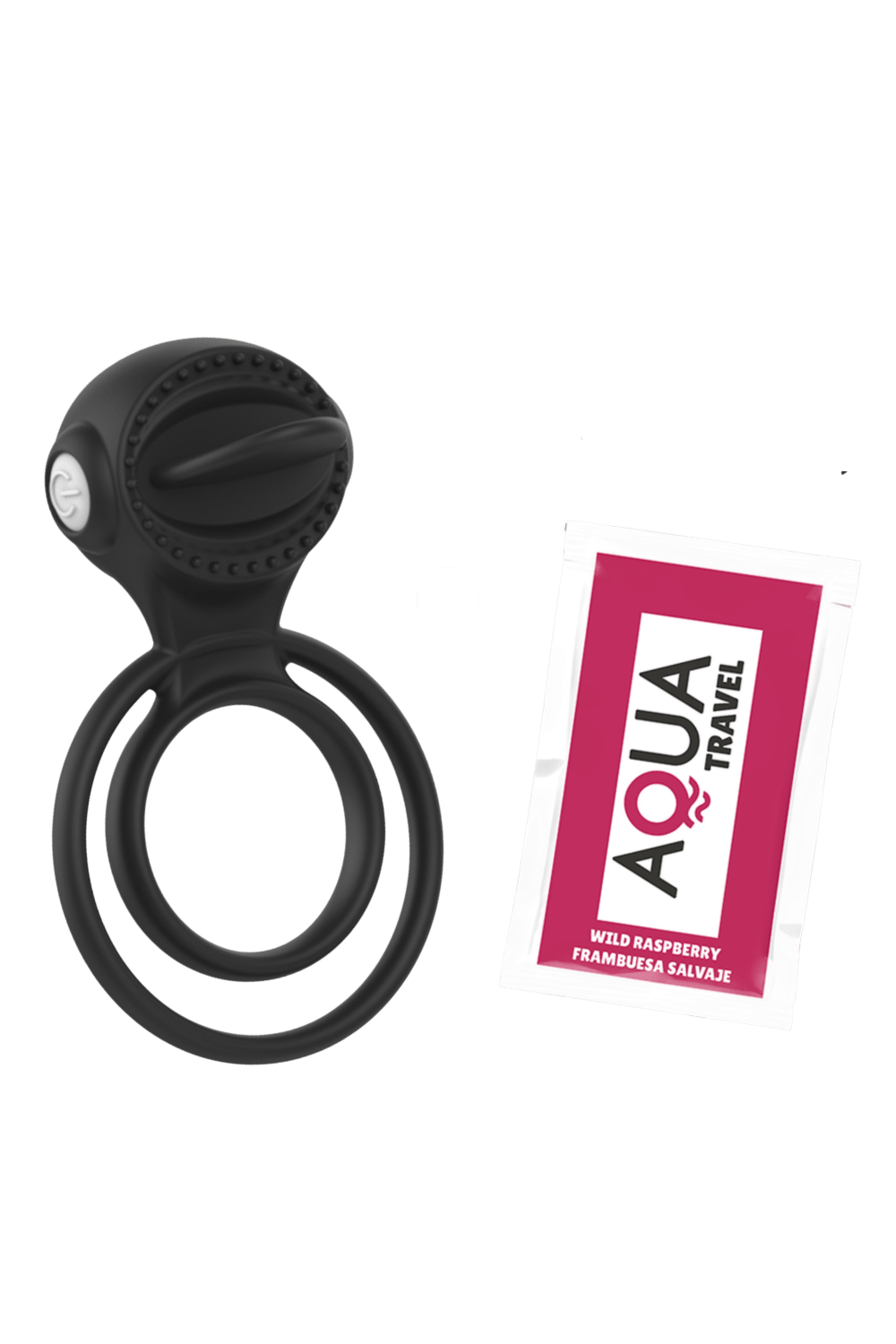 Anneau vibrant 1 seul mode de vibration très extensible noir dosette de lubrifiant · Pocket Pleasure · vue 3