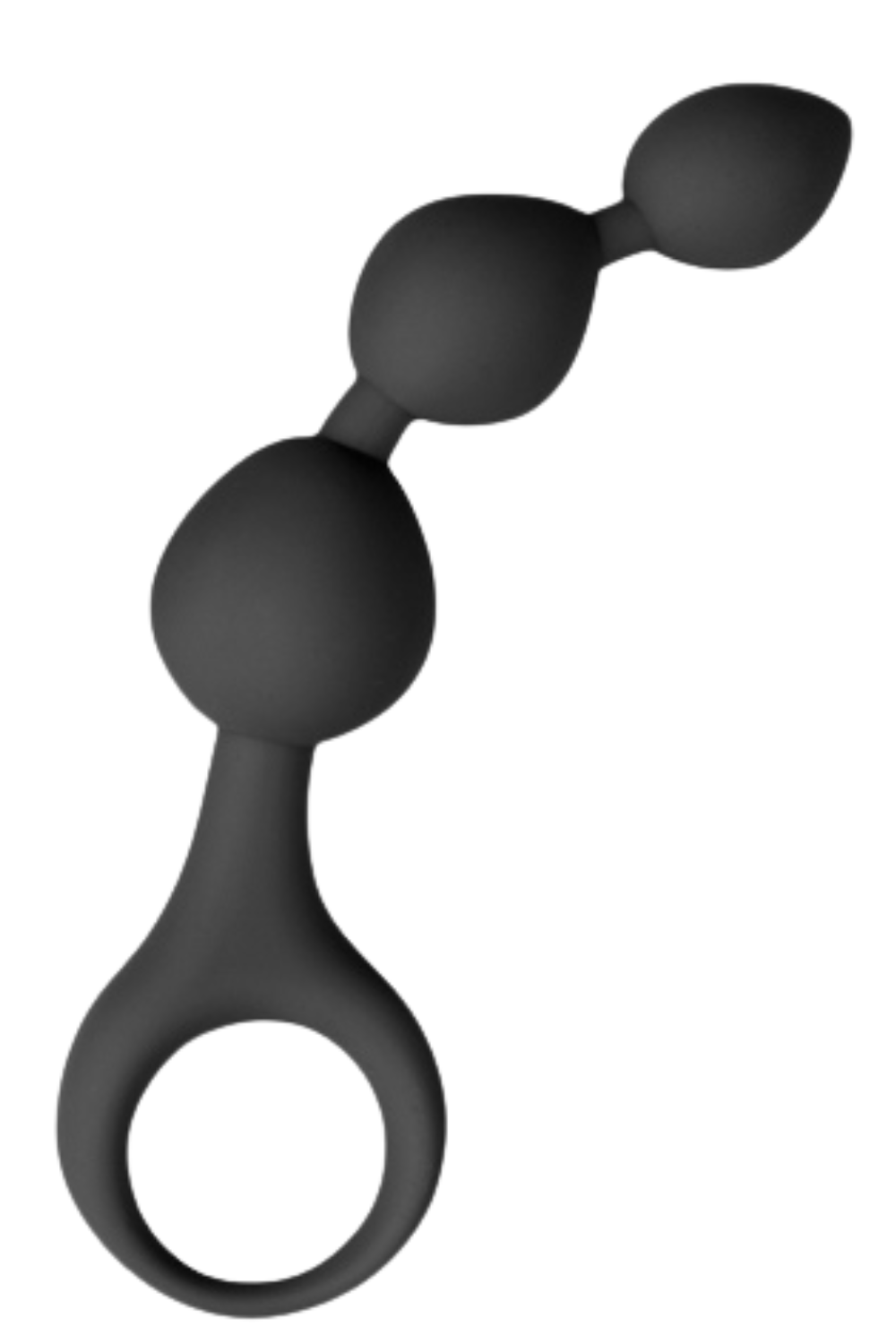 Chapelet anal 3 boules noir silicone 15 cm dosette lubrifiant · Pocket Pleasure