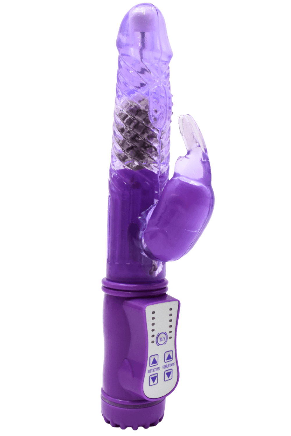 Vibromasseur Rabbit Violet Rotation Vibration 36 Modes 1 dosette de lubrifiant · Pocket Pleasure