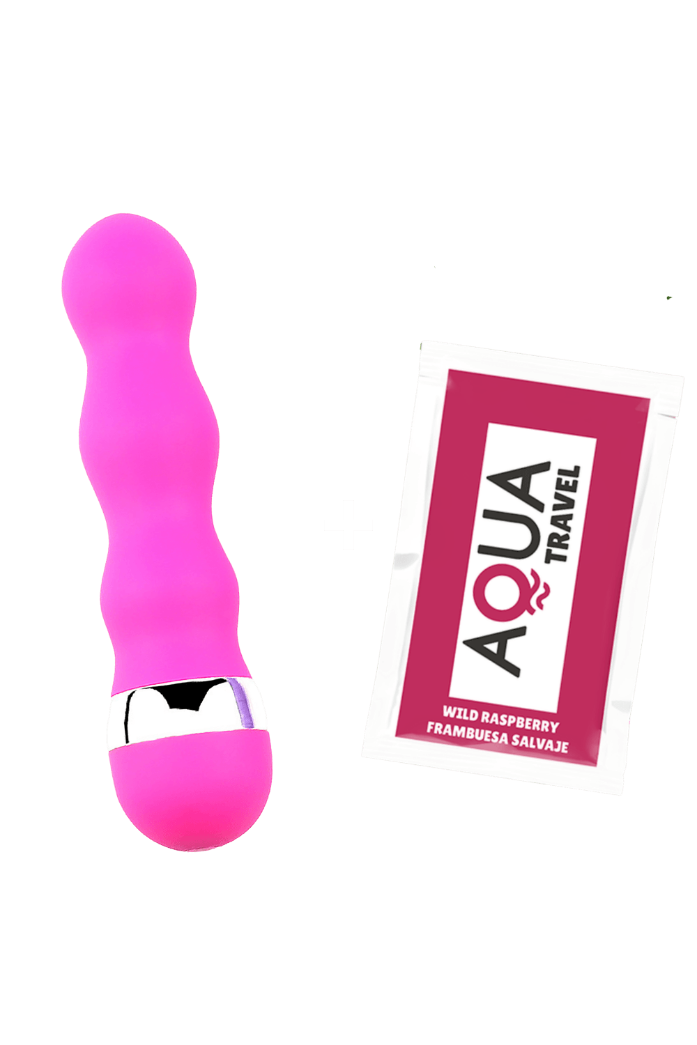 Mini Vibromasseur rose ondulés dosette de lubrifiant · Pocket Pleasure · vue 3