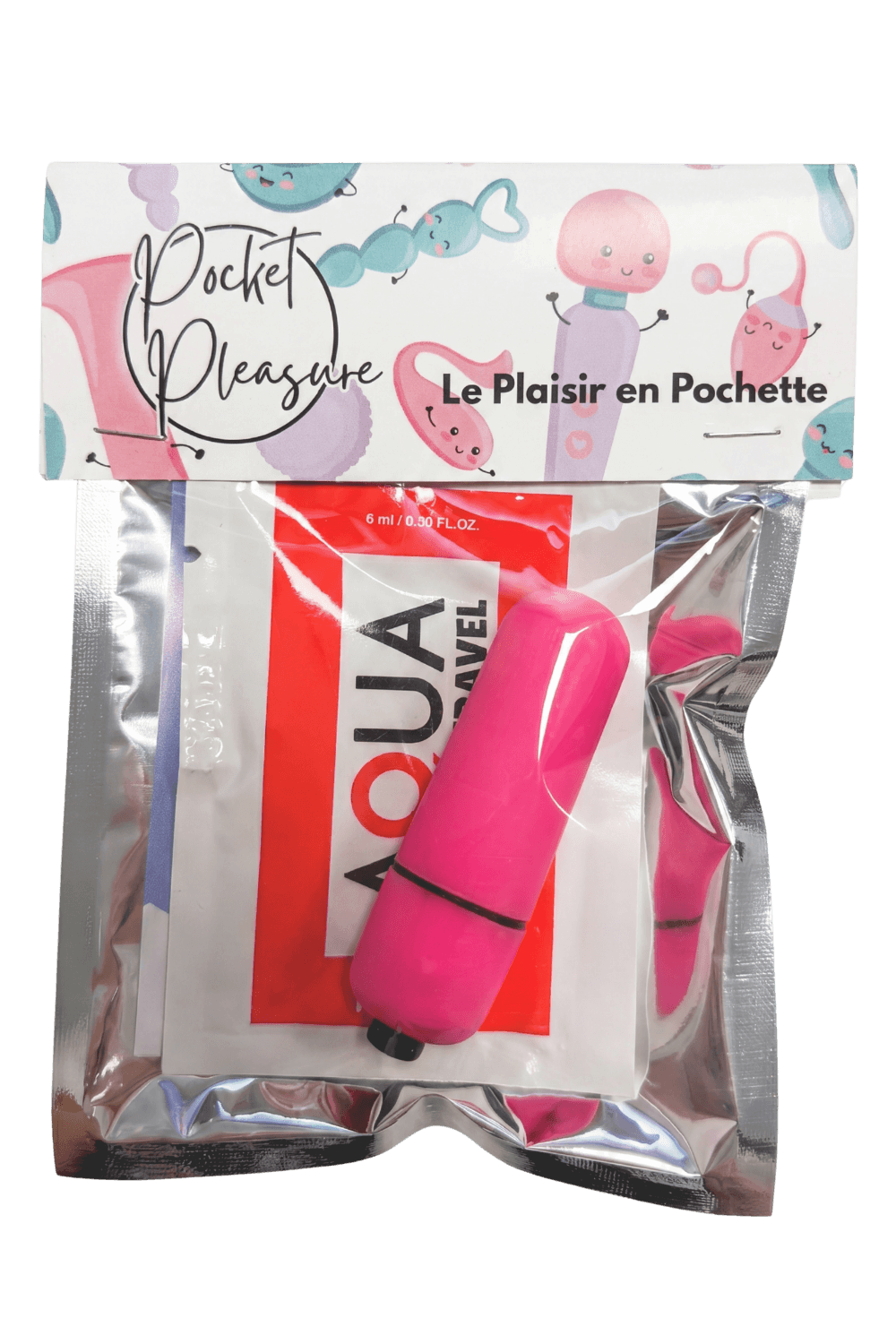 Mini Vibromasseur Bullet Rose 1 dosette lubrifiant · Pocket Pleasure · vue 2
