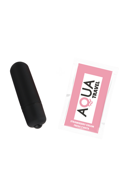 Mini Vibromasseur Bullet Noir 1 dosette lubrifiant · Pocket Pleasure · vue 3