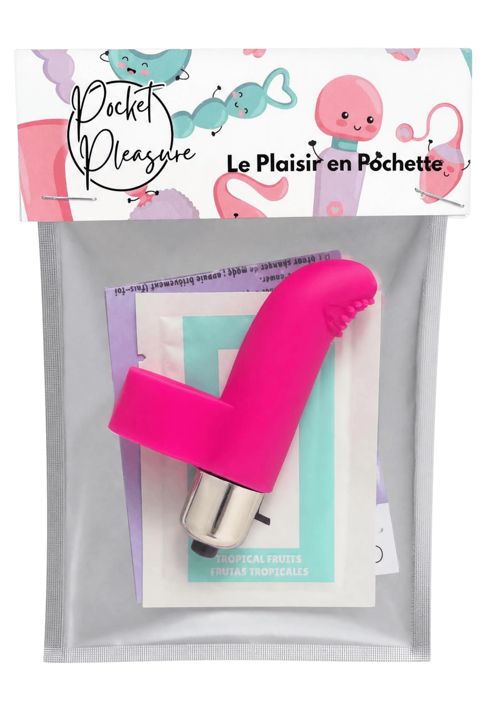 Doigt Chinois Vibrant Picots Rose 1 dosette de lubrifiant · Pocket Pleasure · vue 2