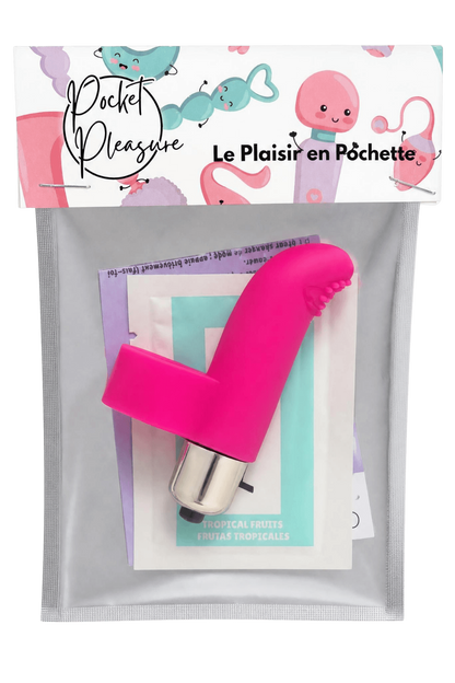 Doigt Chinois Vibrant Picots Rose 1 dosette de lubrifiant · Pocket Pleasure · vue 2