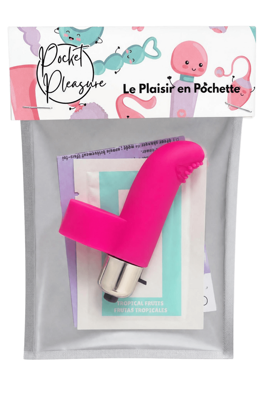 Doigt Chinois Vibrant Picots Rose 1 dosette de lubrifiant · Pocket Pleasure · vue 2