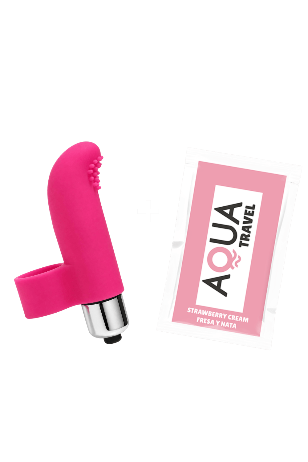 Doigt Chinois Vibrant Picots Rose 1 dosette de lubrifiant · Pocket Pleasure · vue 3