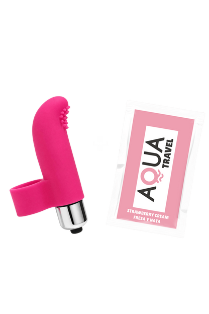 Doigt Chinois Vibrant Picots Rose 1 dosette de lubrifiant · Pocket Pleasure · vue 3