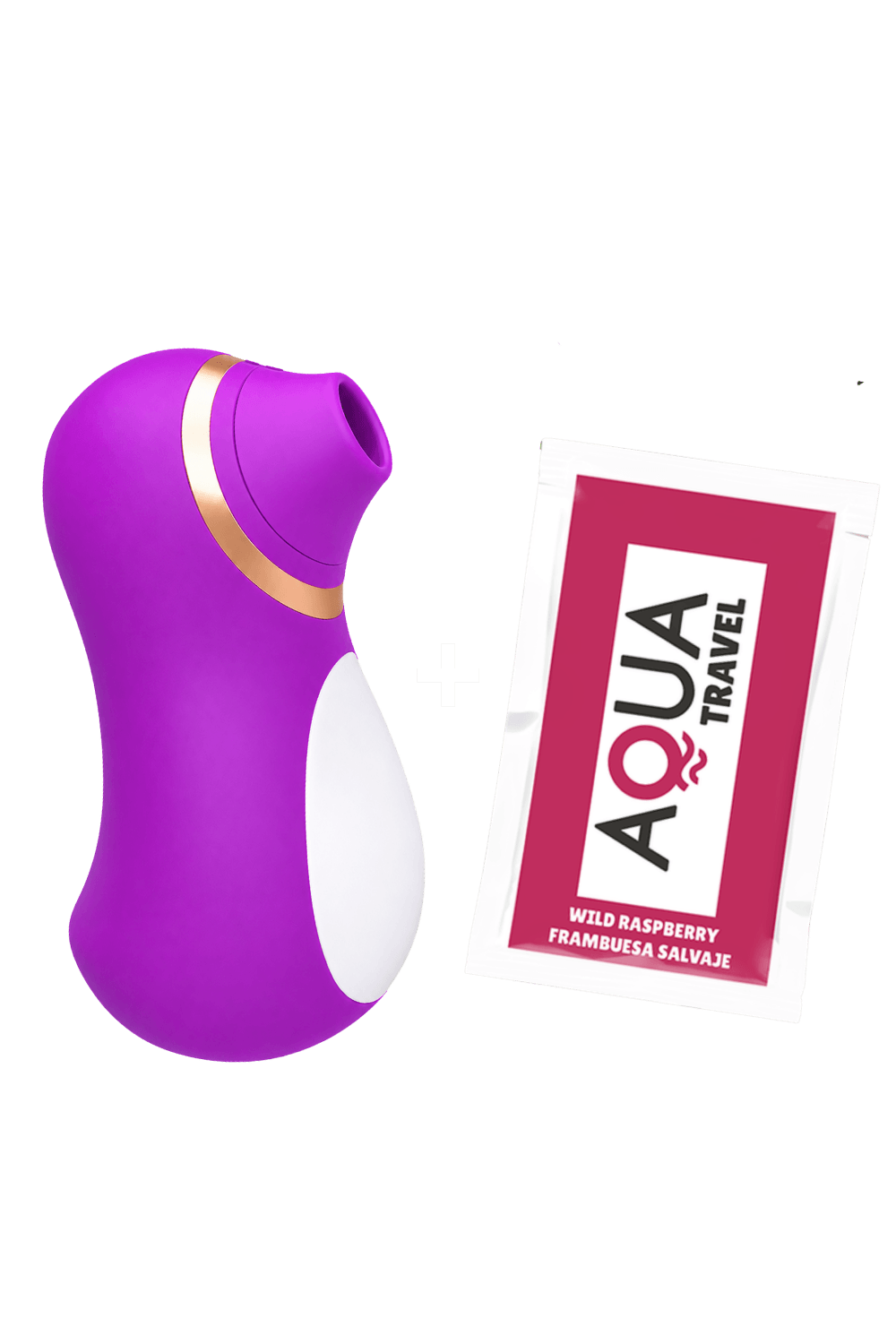 Stimulateur Clitoridien Pingouin à Langue Fuchsia 1 dosette de lubrifiant · Pocket Pleasure · vue 3