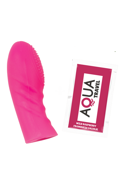 Doigt Chinois Picots Rose Silicone 1 dosette lubrifiant · Pocket Pleasure · vue 3