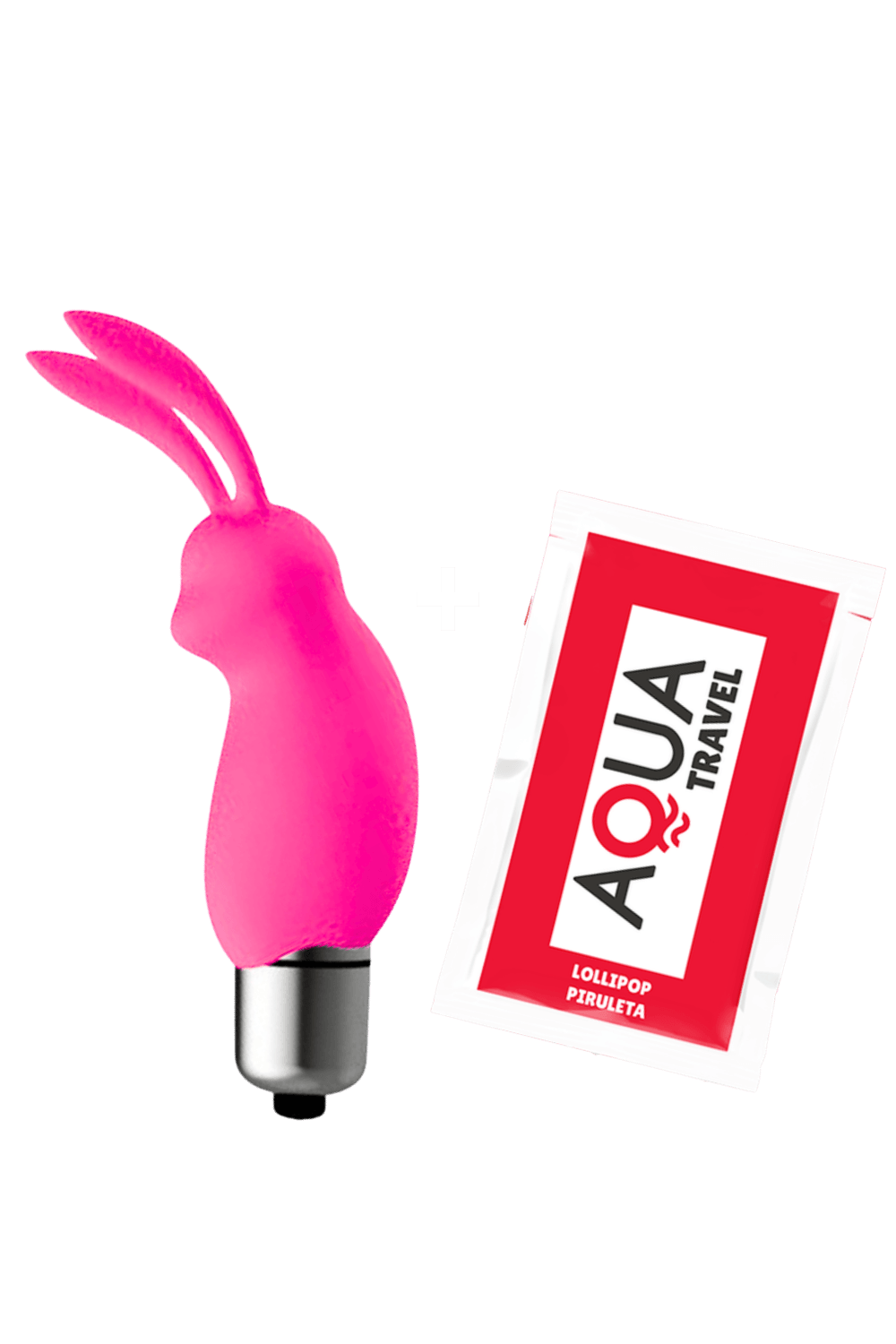 Mini Stimulateur Clitoridien Lapin Rose 1 dosette lubrifiant · Pocket Pleasure · vue 3