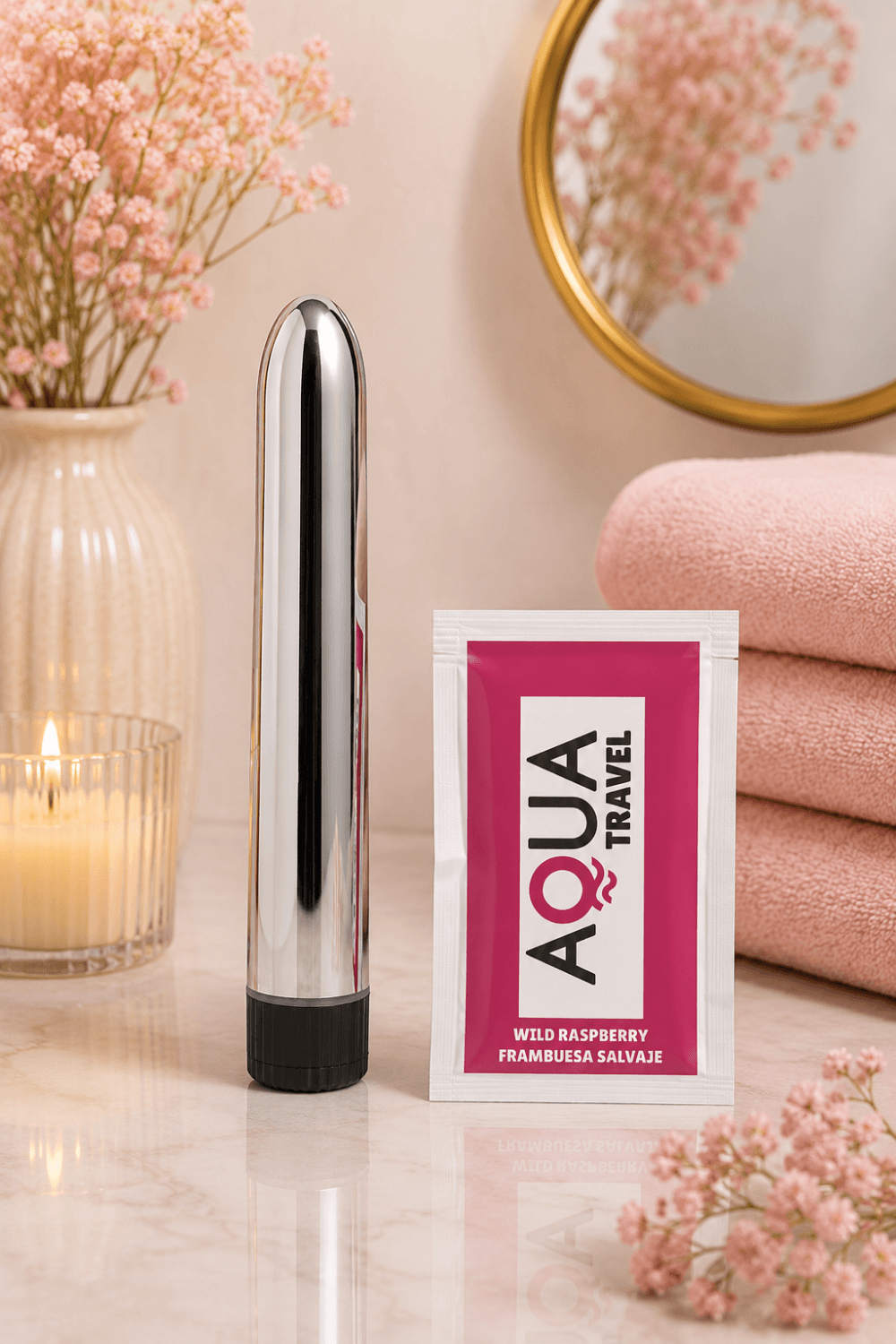 Vibromasseur Classique Argenté 1 dosette de lubrifiant · Pocket Pleasure · vue 4