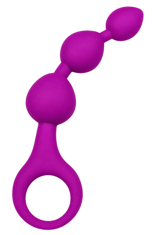 Chapelet Anal 3 Boules Fuchsia Silicone 1 dosette de lubrifiant · Pocket Pleasure