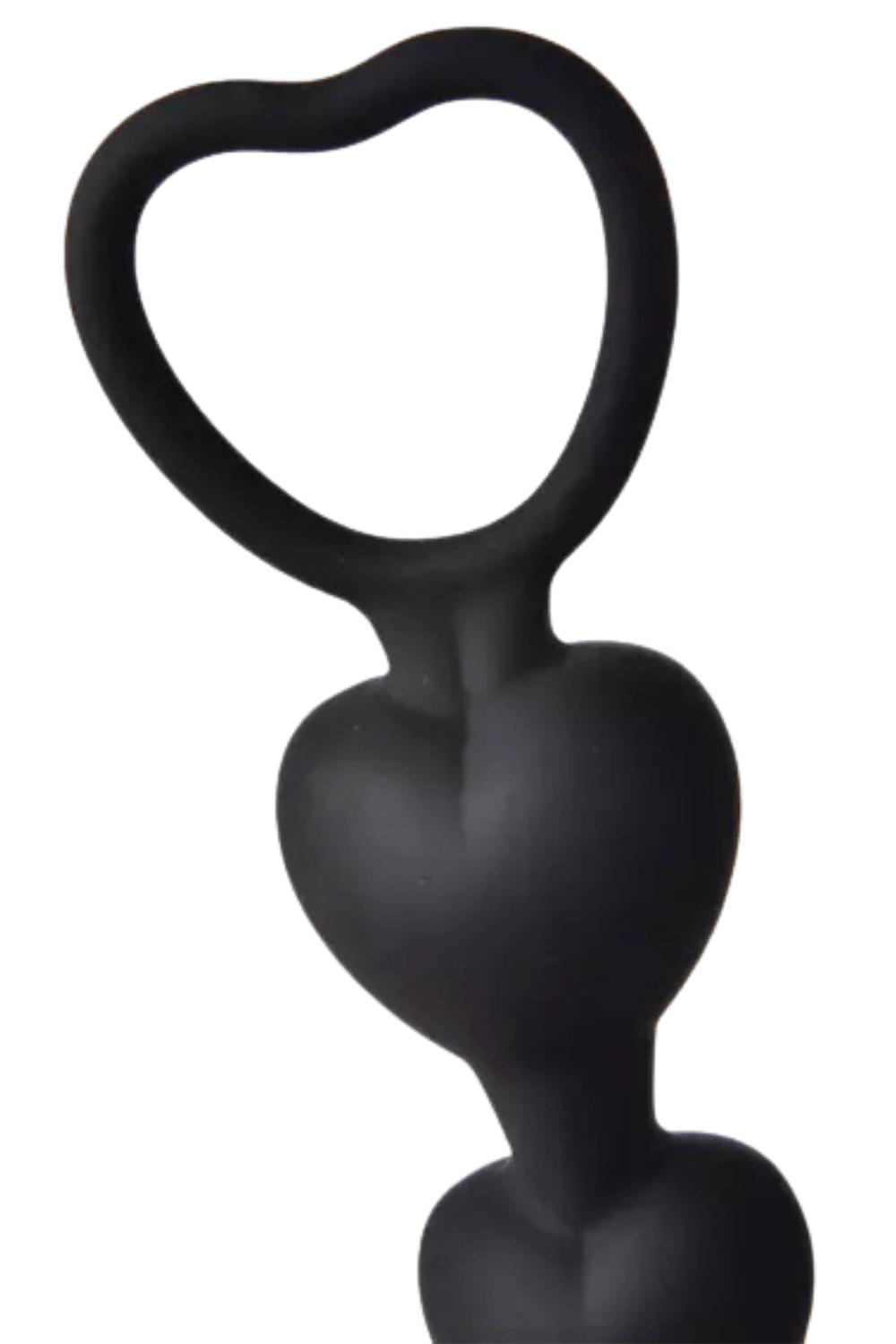 Chapelet Anal Cœur Silicone Noir 1 dosette de lubrifiant · Pocket Pleasure · vue 4