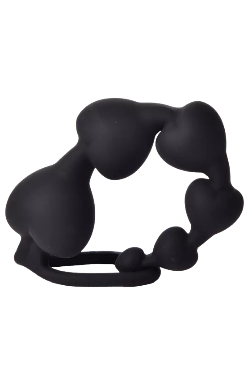 Chapelet Anal Cœur Silicone Noir 1 dosette de lubrifiant · Pocket Pleasure · vue 5