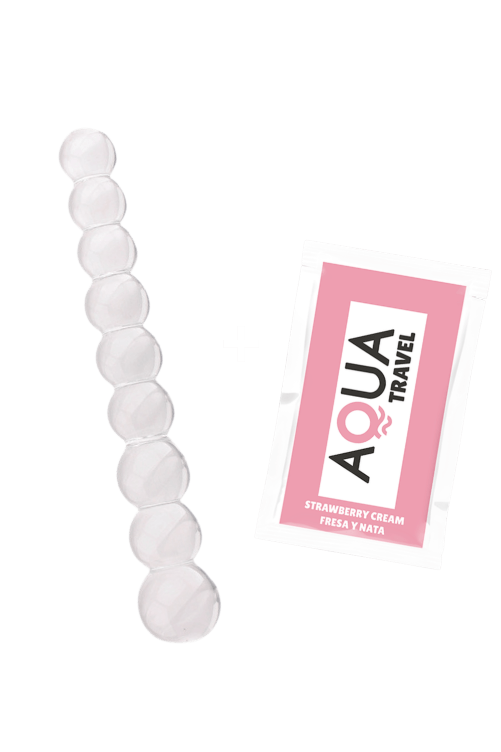 Chapelet Anal en Verre Transparent 1 dosette de lubrifiant · Pocket Pleasure · vue 3