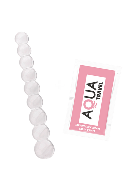 Chapelet Anal en Verre Transparent 1 dosette de lubrifiant · Pocket Pleasure · vue 3