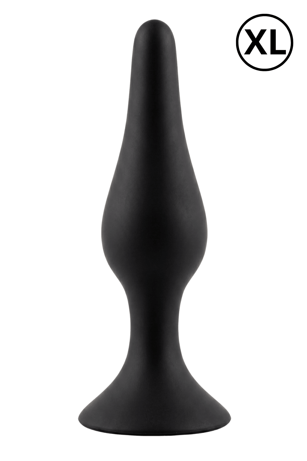 Plug Anal Noir en Silicone XL avec Ventouse Taille XL 15 cm dosette de lubrifiant · Pocket Pleasure