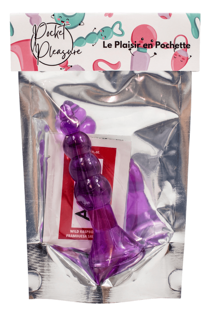 Plug Anal Ventouse Boules Jelly 11 cm dosette lubrifiant · Pocket Pleasure · vue 2