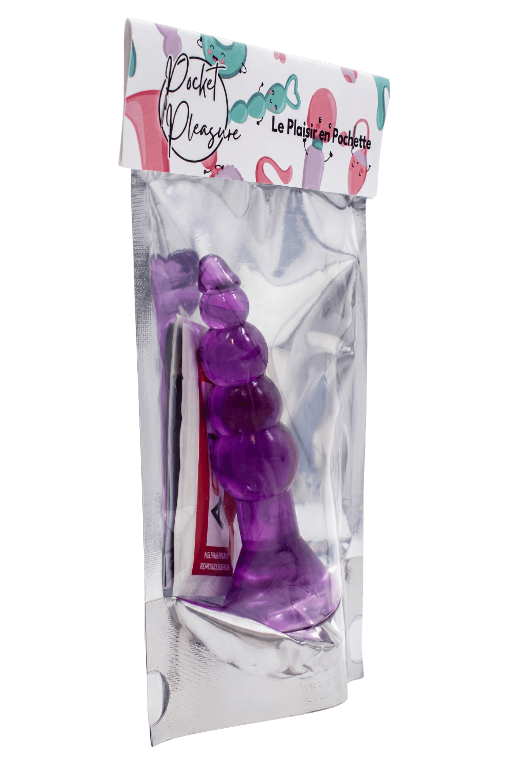 Plug Anal Ventouse Boules Jelly 11 cm dosette lubrifiant · Pocket Pleasure · vue 4