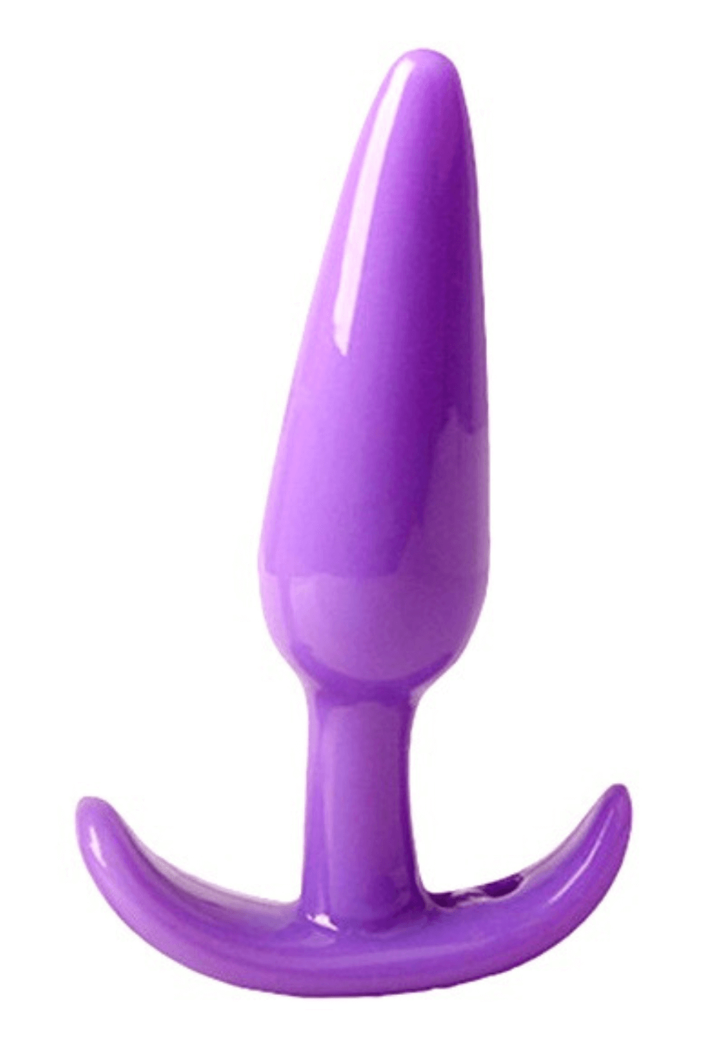 Plug anal violet souple base évasée dosette de lubrifiant · Pocket Pleasure