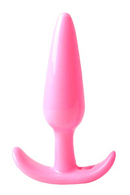 Plug anal rose souple base évasée dosette lubrifiant · Pocket Pleasure