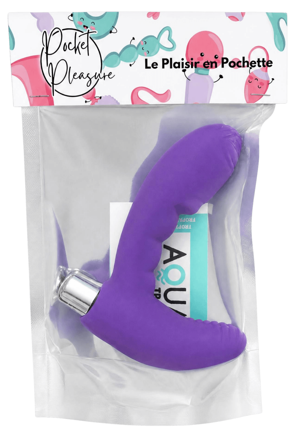 Vibromasseur anal violet stimulateur de prostate dosette lubrifiant · Pocket Pleasure · vue 2