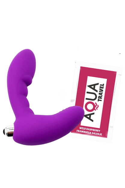 Vibromasseur anal violet stimulateur de prostate dosette lubrifiant · Pocket Pleasure · vue 3