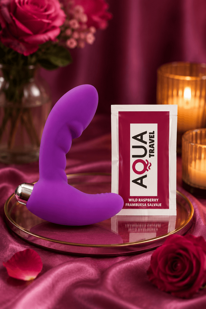 Vibromasseur anal violet stimulateur de prostate dosette lubrifiant · Pocket Pleasure · vue 5