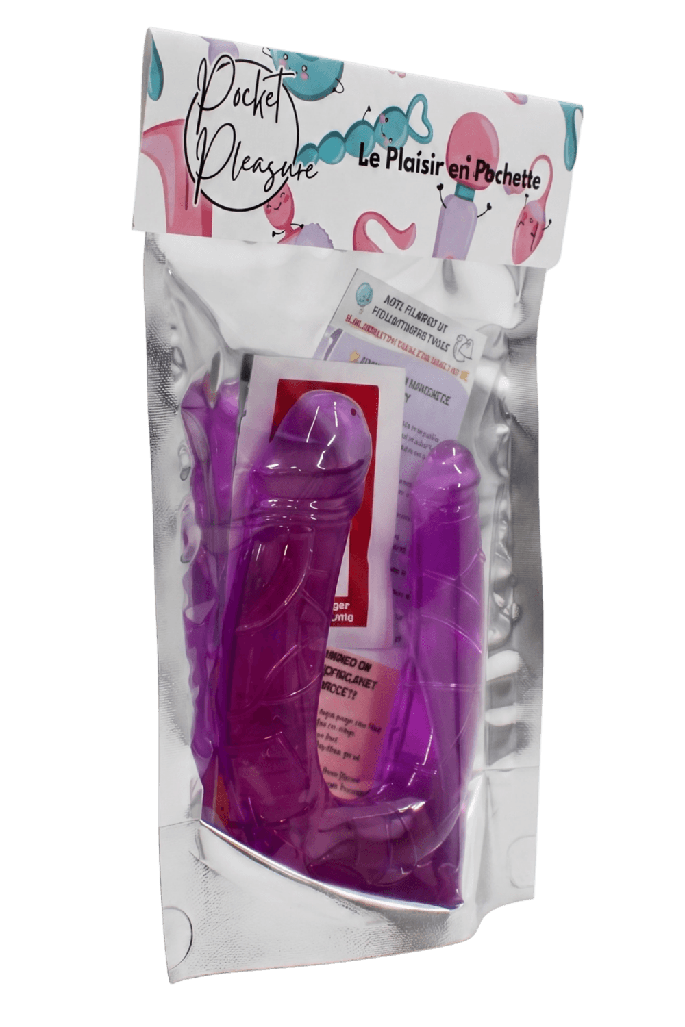 Double Dong Flexible Violet dosette de lubrifiant · Pocket Pleasure · vue 4