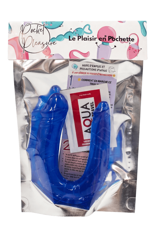 Double Dong Flexible Bleu dosette de lubrifiant · Pocket Pleasure · vue 2