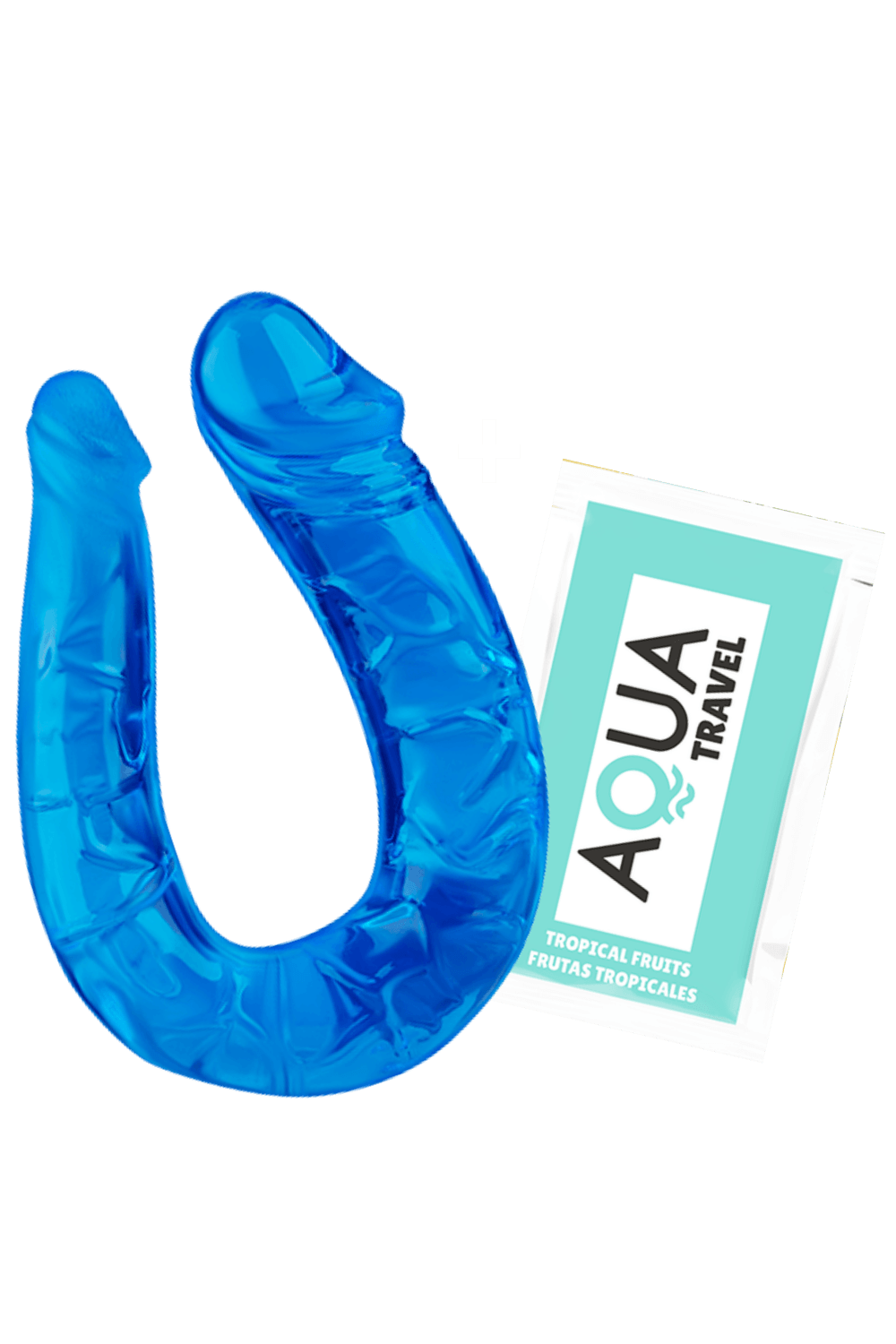 Double Dong Flexible Bleu dosette de lubrifiant · Pocket Pleasure · vue 3